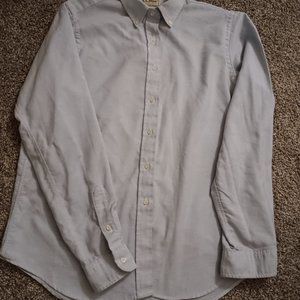 LL Bean Freeport Maine Camisa Hombre talla S azul cielo Manga larga Botón Abajo